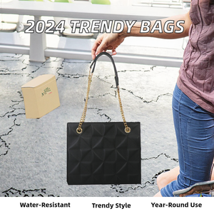 2024 Hot Sale Famous Brands Women's Fashion PU <strong>Handbags</strong> Waterproof Zip Closure Solid Pattern No Handles Polyester Lining For - Product Image 2