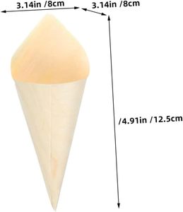 Phân Hủy Sinh Học Tự Nhiên Gỗ <span class=keywords><strong>Cones</strong></span> Dùng Một Lần Đảng Bằng Gỗ Thực Phẩm <span class=keywords><strong>Cones</strong></span> - Product Image 2