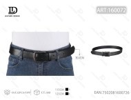 Cintura in Pelle da Uomo 4.0cm con Fibbia in Lega e Chiusura a Perno, Stile Casual - Product Image 1