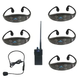 BƠI Hệ Thống Thông Tin Liên Lạc 1 FM Transmitter Walkie Talkie 5 Không Dây Không Thấm Nước Bone Conduction Tai Nghe Receiver