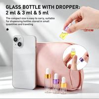 Tubo de Muestra de Vidrio Vacío de 2ml, 3ml, 5ml con Tapón de Silicona para Suero Cosmético, Gotas para Ojos, Aceite Esencial, Perfume