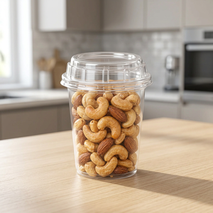 Pot en PET transparent de 500 ml (16 oz) de qualité alimentaire, impression personnalisable, boîtes à charnière en gros pour pâtisseries et gâteaux - Product Image 4