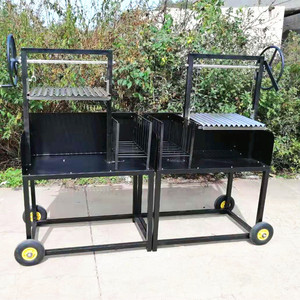 Parrilla Argentina Doble Comercial con Dos Ruedas Manuales HDL15 - Product Image 4