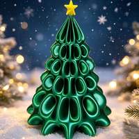 Jouet anti-stress en spirale en plastique imprimé en 3D, arbre de Noël rotatif, décoration de bureau unisexe, souvenir, cadeau