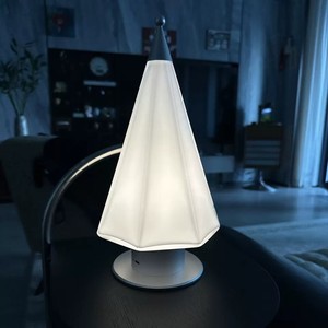 Seeking <b>Light</b> Island Cedar <b>Night</b> <b>Light</b> Rechargeable Ambient Lamp Touch Control Geometric Tulip Shape Bedroom Decoration Gift - Product Image 2