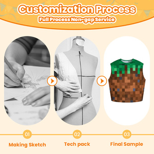 Costume de dessin animé anime en forme de bloc de gazon pour femmes adultes, tenue de cosplay en forme de cube pixelisé pour jeux, artisanat, fête d'Halloween - Product Image 2