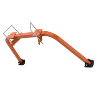 Stabilisateur de toit pour échelle, support d'échelle en acier robuste avec roues, accessoire antidérapant pour échelle de toit pour travaux sécurisés sur le toit