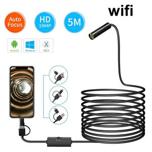 Cámara endoscópica de 5MP y 12mm con wifi, cable flexible de 1m/5m, enfoque automático, para endoscopio móvil, cámara de alta resolución. - Product Image 1