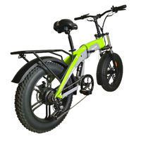 Vélo à neige électrique haute puissance Arrow Wolf 20 pouces, double moteur, cadre en alliage d'aluminium, 7 vitesses, jusqu'à 25 km/h, 48V, 50-60 Nm de couple