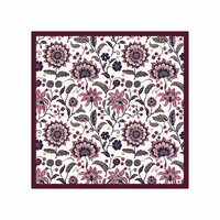 Tapis de Mahjong Américain Pliable Personnalisé Motif Floral Kalamkari, Housse de Jeu de Mahjong Vintage à Motif Botanique Imprimé au Bloc Indien