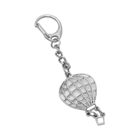 Porte-clés en métal à sublimation avec logo personnalisé porte-clés cadeau souvenir accessoires promotionnels pour montgolfière