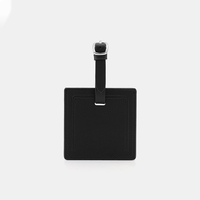 Étiquette de bagage carrée en cuir personnalisable Carte d'embarquement personnalisée à la mode avec gaufrage bronzant avec logo personnalisé