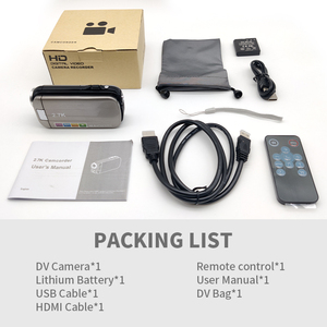 Cámara DV de grabación portátil de 2,7 K, videocámara profesional CMOS de 8MP, oro negro para principiantes, Vlogging - Product Image 6