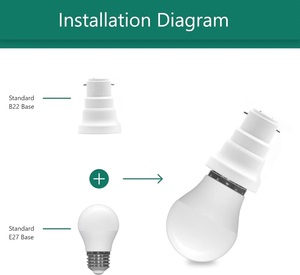 <span class=keywords><strong>Adaptateur</strong></span> de <span class=keywords><strong>douille</strong></span> de lampe <span class=keywords><strong>B22</strong></span> à E27, convertisseur en plastique pour ampoules LED/incandescentes/CFL, paquet de 6 - Product Image 3