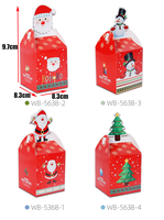 Vente en gros de boîtes de cadeaux de Noël haut de gamme boîtes vides pour bonbons avec stratification mate et gaufrage fabriquées à partir de matériaux recyclés
