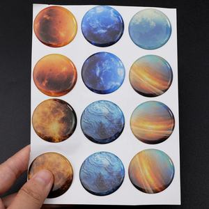 Pegatinas de Resina Epoxi 3D Personalizadas, Forma Personalizada, Purpurina, Gel Transparente, Pegatinas Decorativas de Resina en Forma de Domo, Impermeables - Product Image 5