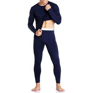 Set di Intimo Termico da <span class=keywords><strong>Uomo</strong></span>, Stile Long-John Spesso, Strato Base Invernale, Top e Pantaloni in Un Pezzo, Abbigliamento Sportivo in Pile di Poliestere - Product Image 4
