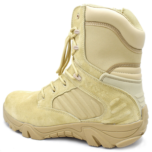 <b>Black</b> <b>Men</b> Tactical <b>Boot</b> Ankle Outdoor Training Shoes Lace Up Side Zipper Anti Slip Waterproof Quick Dry - Product Image 2