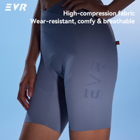Short de cyclisme pour femme EVR à taille haute avec coussinets élastiques italiens à séchage rapide – Vêtement de cyclisme haute élasticité pour vélo de route