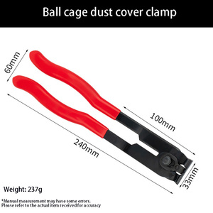 Lot de 2 pinces de serrage pour soufflets de cardan sans oreilles, outil manuel de réparation pour demi-arbre, <span class=keywords><strong>cage</strong></span> à rotule, cache-poussière et collier de serrage de tuyau de voiture - Product Image 6