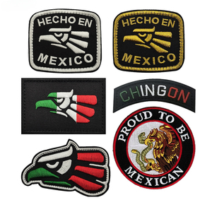 Sulaman HECHO EN Meksiko burung emas benang nasional lambang <span class=keywords><strong>Hook</strong></span> <span class=keywords><strong>Loop</strong></span> patch untuk pakaian topi dan dekorasi ransel - Product Image 2