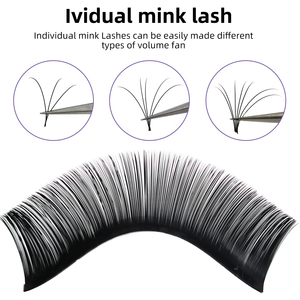 Extensiones de Pestañas Individuales de Fibra PBT Premium, Color Negro Mate, Forma de W, Pestañas Clásicas de Injerto Individual, Larga Duración, <span class=keywords><strong>Volumen</strong></span> Suave - Product Image 5
