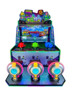 เครื่องเล่นเกมอาร์เคดแบบหยอดเหรียญ <span class=keywords><strong>3</strong></span> ผู้เล่น พร้อมปืนจำลองสนามยิงปืนสำหรับเด็ก เกมยิงลูกบอลน้ำ - Product Image 1