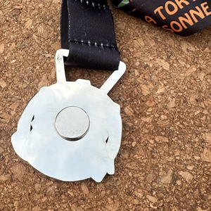 Aimants de réfrigérateur personnalisés <span class=keywords><strong>Le</strong></span> Lièvre et la Tortue, Médaille de marathon en émail souple avec cordon, Médailles de finisseur de course sportive pour événements - Product Image 6