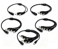 Connecteur d'alimentation Jack 5.5x2.1mm DC 12V, câble d'alimentation, 1 femelle, 8 mâles, adaptateur répartiteur, accessoires pour bande lumineuse LED
