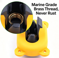 Kit de fixation de base de plateforme de siège (5 pièces) compatible avec les pièces de rechange du capot moteur de Jet Ski / GTI / RXP / RXT