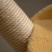 Tour à chat en forme de cocotier avec griffoir en sisal et hamac, 2 niveaux, durable, facile à assembler, pour usage intérieur, mobilier pour animaux de compagnie
