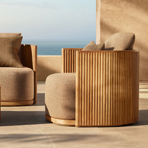 2024 contemporain Premium <span class=keywords><strong>teck</strong></span> <span class=keywords><strong>massif</strong></span> chaise longue d'extérieur <span class=keywords><strong>jardin</strong></span> <span class=keywords><strong>fauteuil</strong></span> <span class=keywords><strong>de</strong></span> salon <span class=keywords><strong>en</strong></span> bois pour hôtel Resort Patio meubles - Product Image 6