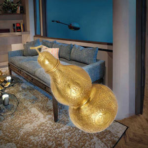 Ornement Pendentif Gourde de Cuivre Feng Shui Wu, Sculpture Décorative pour Table, Maison, Anniversaire, Décoration Porte-Bonheur - Product Image 3