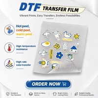 Film PET DTF A3 à haute température pour impression par transfert thermique, vente chaude, avec 130-160°C et un taux de transfert de 99% pour T-shirts et vêtements