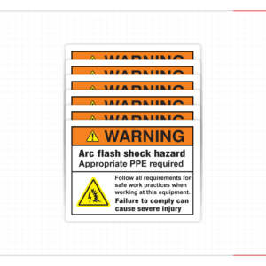 Etiqueta de Advertencia de Riesgo de Descarga Eléctrica por Arco, Etiqueta de Peligro Eléctrico, Se Requiere EPP Adecuado, Señalización Industrial - Product Image 2