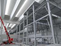 Bâtiment d'usine d'atelier industriel à structure en acier lourd |   Atelier préfabriqué en structure métallique Liyou avec piste de guidage pour grue industrielle
