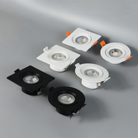 Encastré 3CCT Carré Rond Plafond Spot Réglable Haute Efficacité Intérieur 5W 7W 9W LED Downlight Design Moderne Spot