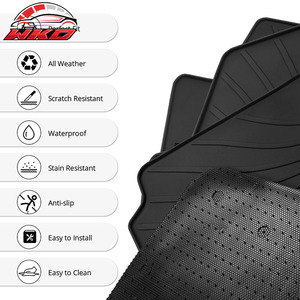 Tapis de sol de voiture en Latex, 5 pièces, style IKON, imperméable, pour Nissan Altima 2013 – 2018, tapis noir toutes saisons - Product Image 5