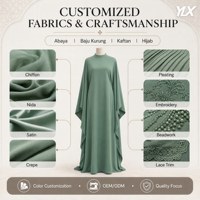 Robe longue kaftan trapèze personnalisée en coton 100 % écologique pour femme, sans manches, col rond, rayée verte, OEM ODM Marque Privée