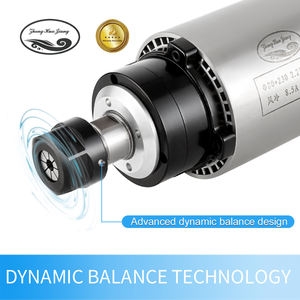 มอเตอร์แกนหมุนคุณภาพสูง Zhonghua Jiang ขนาด 80 มม. 2.2 กิโลวัตต์ รุ่นอัปเกรด พร้อมลูกปืน 4 ตัว ER20 24000 รอบต่อนาที 400 เฮิรตซ์ สำหรับงานแกะสลัก CNC - Product Image 3