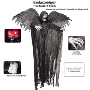 Decoración Colgante Luminosa de Halloween: Alas de Ángel, Demonio, Vampiro, Esqueleto, Fantasma para un Ambiente de Terror - Product Image 5