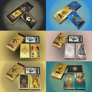 Op Maat Gemaakte Roségouden Entertainmenttarot Folie Tarotkaarten Caja Cartas Del Orculo Del <span class=keywords><strong>Tarot</strong></span> En Espaol Gemaakt Van Papier - Product Image 4