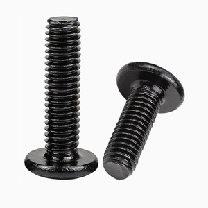 Schwarze Rundkopfschraube mit abgeschrägtem Sechskant-Einsatz, Möbelbolzen, Schwarze Flachkopfschraube, Mechanische Langschraube M6/M8 - Product Image 5