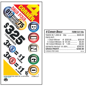 Nhà Máy Tùy Chỉnh Thiết Kế Miễn Phí Giấy In Ấn Có Thể Tái Chế Kéo Tab Cờ Bạc Vé Mở Thẻ 5 Cửa Sổ Kéo Các Tab Vé - Product Image 3