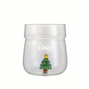 Vaso de Vidrio Soplado a Mano Personalizado sin Tallo con Animales Ocultos, Decoración y Regalo Únicos de Navidad, Personalizado para Mayor Encanto - Product Image 1