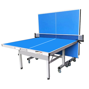 Nouvelle conception <span class=keywords><strong>de</strong></span> <span class=keywords><strong>table</strong></span> <span class=keywords><strong>de</strong></span> ping-pong pliable d'extérieur en aluminium <span class=keywords><strong>de</strong></span> 6 mm avec emplacement pour raquettes et balles pour l'entraînement - Product Image 2