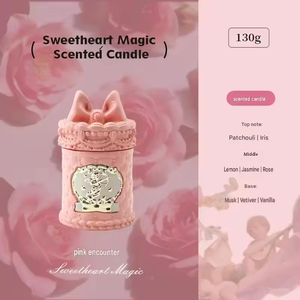 Bougie parfumée en résine avec couvercle nœud papillon au design original, texture dentelle, bougie décorative de luxe, bougie aromatique romantique - Product Image 4