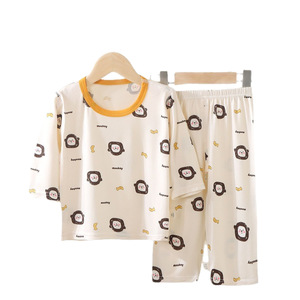 Conjunto de Verano para Niños, de Poliéster, Transpirable, con Estampado Animal, Ropa de Casa para Bebés, Niños y Niñas - Product Image 5