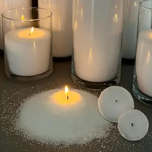 定制黑色粉末可再填充串珠蜡砂DIY珠光蜡烛天然可重复使用蜡烛制作套件自熄蜡烛