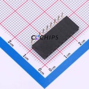 HC-PM254-8.5H-1x9PW Pin Socket Bent Lead Through Hole,P=2.54mm Connector 1x9P 2.54mm Square Hole Right Angle Insert - Product Image 1